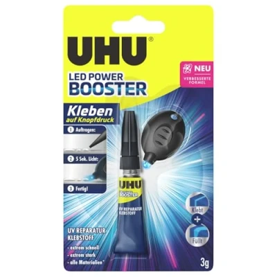 Image de UHU Booster LED Light Colle de réparation activée par la lumière 3 g