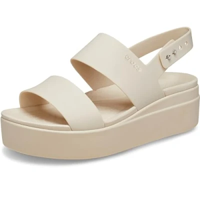 Image de Crocs Femme Brooklyn Low Wedge Sandale, grès, 41 EU