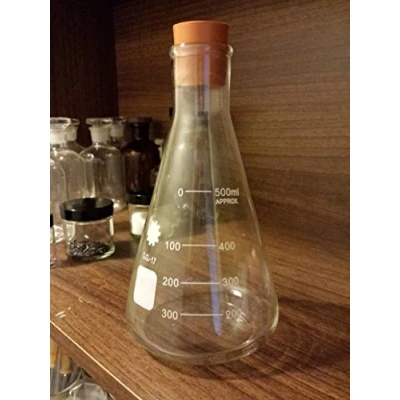 Image de Vase Academy En Verre Conique 500 Ml Fiole De Mesure, Moléculaire, D&#039;Erlenmeyer, Chimie