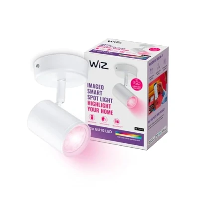 Image de WiZ Spot Connecté Wi Fi couleur IMAGEO 1x5W 2200 6500K, Blanc, fonctionne avec Alexa, Google Assistant et Apple HomeKit