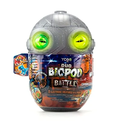 Image de Silverlit YCOO Biopod Battle Single Pack 1 Robot Interactif du Jurassic Petit Dinosaure Electroniques à Assembler Effets Sonores Lumineux 8 Jouets Robots Collectionner 9 cm Dès 5 Ans