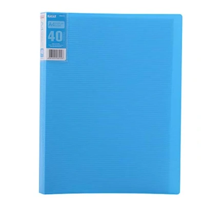 Image de Eagle Porte Vues A4 avec 40 Pochettes Transparents Poche Livret de Présentation pour Classer et Protéger les Documents (Bleu)