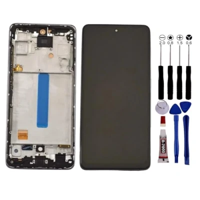 Image de KOMI Ecran pour Samsung Galaxy A52 5G SM A526B A526U A5160 Châssis Noir LCD Vitre