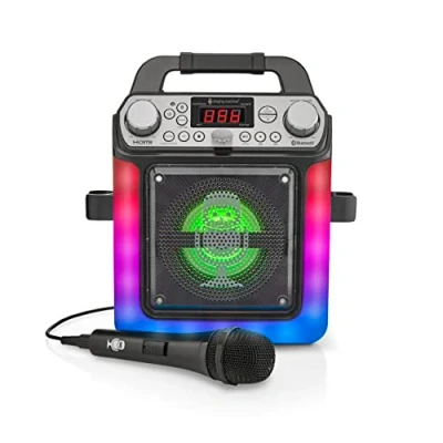 Image de Singing Machine SML652BK Système karaoké Portable HDMI Groove Mini avec Bluetooth et Effets de Changement Voix Noir