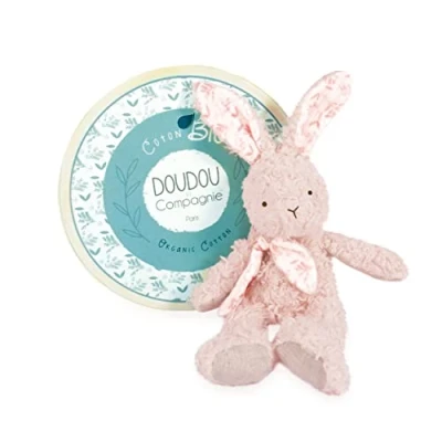 Image de DOUDOU et Compagnie Pantin Lapin BIO Rose 25 cm BOTANIC DC3970