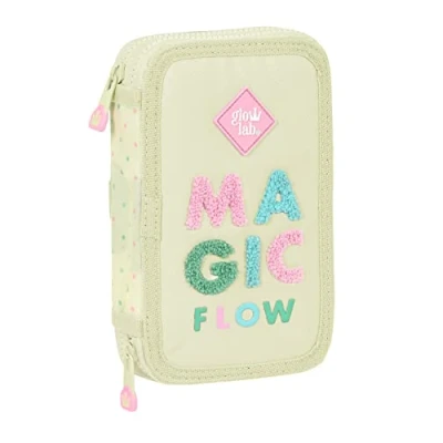 Image de Glowlab Magic Flow Trousse scolaire pour enfant avec 28 outils inclus Idéal les enfants de 5 à 14 ans, confortable et polyvalent, qualité résistance, 12,5 x 4 19,5 cm beige, Estándar,