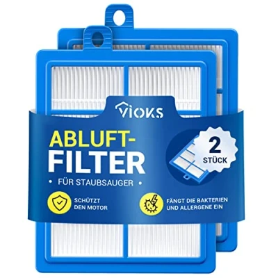 Image de VIOKS Lot de 2 filtres Hepa rechange pour aspirateur AEG HEPA13 AFS1W AEF13W 900167768/2 Philips FC8038/01 Filtre FC9150 &amp; LX7 VX6 VX7