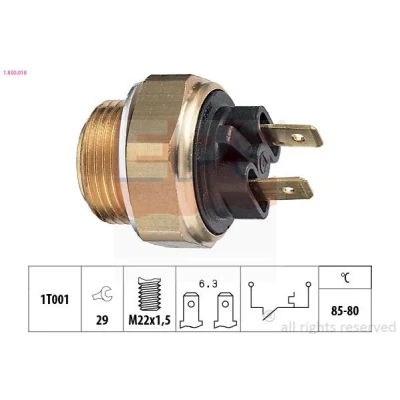 Image de EPS 1.850.018 Interrupteur de température, ventilateur radiateur M22x1,5 Made in Italy OE Equivalent CITROËN: CX 1, Visa 3/5 portes