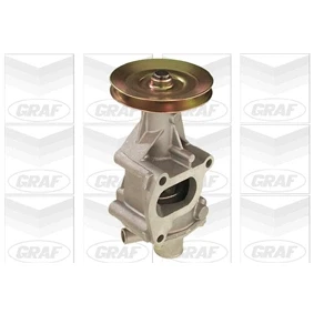 Image de GRAF PA451 Pompe à eau avec joint d&#039;étanchéite couvercle mécanique Fonte 104 pour système dentrainement courroie trapézoïdale nervures
