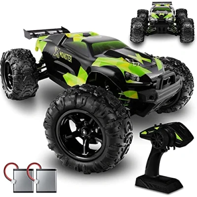 Image de Overmax X Monster 3.0 Voiture télécommandée Portée de 100 m Grande Vitesse Jusqu’à 45 km/h Suspension 4x4 Structure renforcée sans Charge 40 Min, Vert