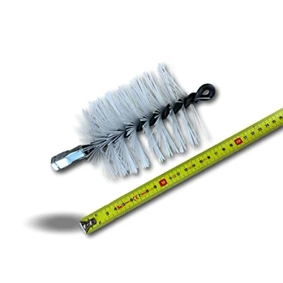 Image de Hérisson Rond synthétique Ø 80 mm Embout Acier fileté M12*1,75mm Ramonage Conduit gainé Cheminée chaudière poele canalisations gouttières Adaptable à Tous Types de Cannes Kibros 4ESS8