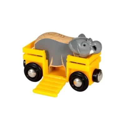 Image de Brio World WAGON ET ELEPHANT, 33969, Jaune