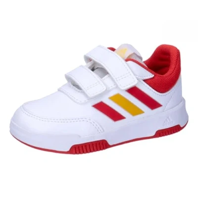 Image de adidas Garçon Unisex Kinder Tensaur Hook and Loop Shoes Chaussures, Footwear White/COLRED/COGOLD, 19 EU