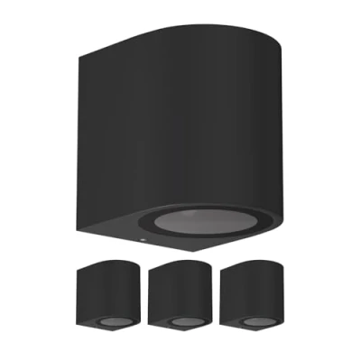 Image de ledscom.de 4 pièces Applique ALSE pour l&#039;extérieur, IP54, downlight, noir mat, rond, 1x GU10 max. 35W