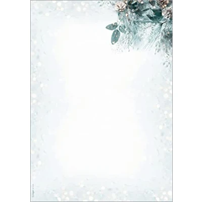 Image de SIGEL DP424 Papier à motif de Noël &quot;Eucalyptus magic&quot;, 90 g/m², A4, 100 feuilles