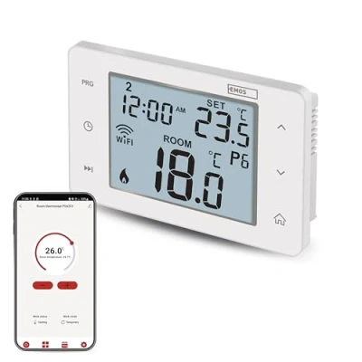 Image de EMOS GoSmart Thermostat d&#039;ambiance Smart Home avec application WiFi IP pour systèmes de chauffage et refroidissement Économie d&#039;énergie Compatible Tuya, Google Assistant Alexa