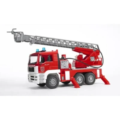 Image de CAMION DE POMPIER MAN AVEC ECHELLE, POMPE A EAU ET MODULE SON LUMIÈRE