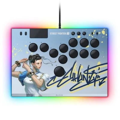 Image de Razer Kitsune Contrôleur arcade optique All Button pour PS5 et PC (Disposition précise des quatre boutons de mouvement, Switches optiques linéaires low profile Razer) Chun Li Ed.