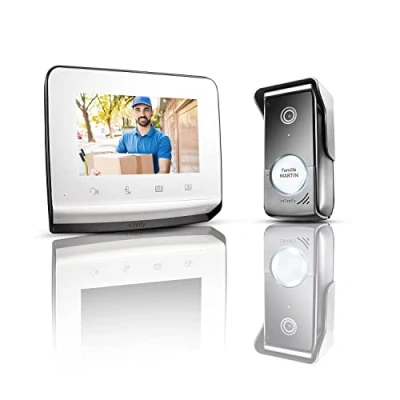 Image de Somfy 1870996 Visiophone V350, avec Ecran 7 pouces Vision nocturne Caméra grand angle Mémoire d&#039;images Pour contrôler jusqu&#039;à 5 équipements motorisés RTS Installation facile, 720p