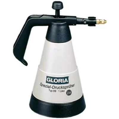 Image de GLORIA Type 89, pulvérisateur à pression compact pro de 1 L main oléofuge av. buse orientable pour la lubrification et l’entretien des machines engins/véhicules noir/blanc