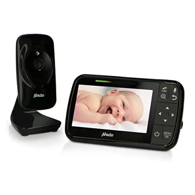Image de Alecto DVM149 Babyphone avec caméra vidéo d&#039;intérieur résolution d&#039;écran: 480x272 Baby Monitor Affichage de la température Noir