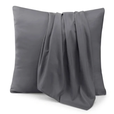 Image de Utopia Bedding Taies d&#039;oreiller 60 x cm Lot de 2 en Microfibre Polyester brossé avec Fermeture par enveloppe Gris
