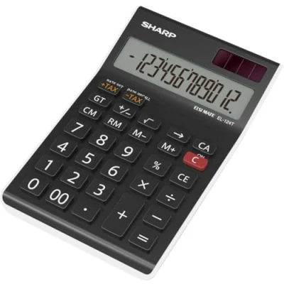 Image de Sharp el 124twh bureau Calculatrice de Noir/Blanc