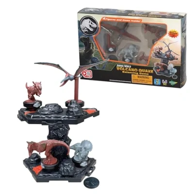 Image de EPOCH Games Jurassic World Volcano Quake Balancing Game Jeu de Plateau, société et Jouet pour Enfants dans l&#039;univers des Dinosaures 7512