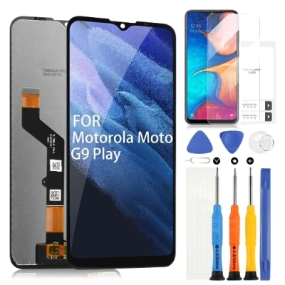 Image de ARSSLY Écran LCD pour Motorola Moto G9 Play/Moto / E7 Plus XT2081 1 XT2083 3 6,5&quot; Digitizer Touch Screen Replacement Assembly avec réparation Kit, Noir