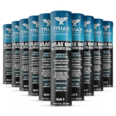 Image de TRIAX Atlas 600 Graisse synthétique bleu, haute température 40C +232C, NLGI 2, service intensif, très performance, étanche (marine), adhérence, indice EP élevé