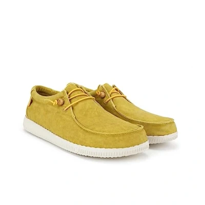 Image de WALK IN PITAS WP150 WALLABI Washed Mocassins pour Hommes Chaussures Bateau Pantoufles d’été Moutarde 42