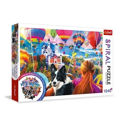 Image de Trefl Festival de ballons Puzzle 1040 éléments Forme en Spirale, Images torsadées, colorés, Divertissement créatif, Amusement pour Adultes et Enfants à partir 12 Ans, 40018, Multicolore