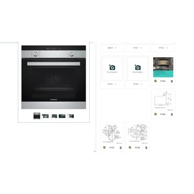 Image de Siemens iQ100 HB113FBS1 four 66 L A Noir, Acier inoxydable