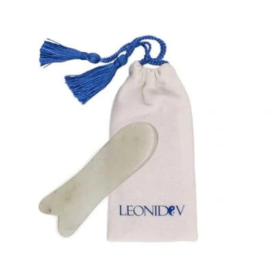 Image de Leonidov® Pierre Gua Sha en Jade de massage pour le visage Forme poisson 11,5 x 3,5 cm