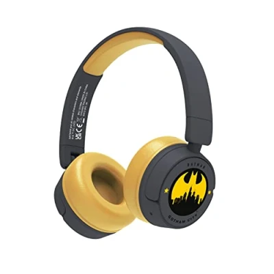 Image de OTL Technologies DC Comics Batman Gotham City Écouteurs Avec fil &amp;sans Arceau Musique USB Type C Bluetooth Jaune, Noir Neuf