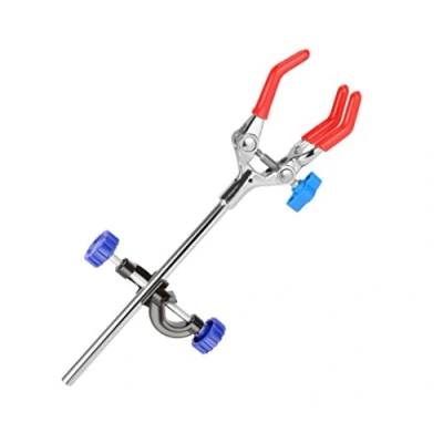 Image de stonylab Pince de Laboratoire Réglable, Réglables à 3 Broches pour Laboratoire, Ajuster la D&#039;extension et le Support Tête, Pivotante Utilisation en