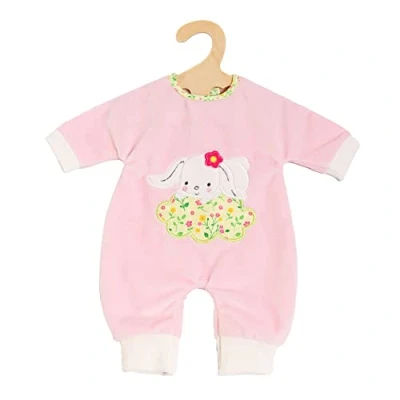 Image de Heless 1381 Vêtements Bunny Lou, grenouillère Moelleuse avec Application Lapin, Motif Fleuri pour poupées et Animaux en Peluche de 28 à 35 cm, 1381, Multicolore