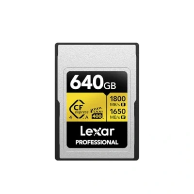 Image de LEXAR Carte CFexpress PRO Type A Gold 4.0 Series 640GB R1800/W1650MB/s VPG400 Neuf