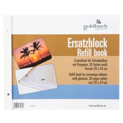 Image de Goldbuch Block Rechange 29x24 30 Pages Blanc + Vices 83075