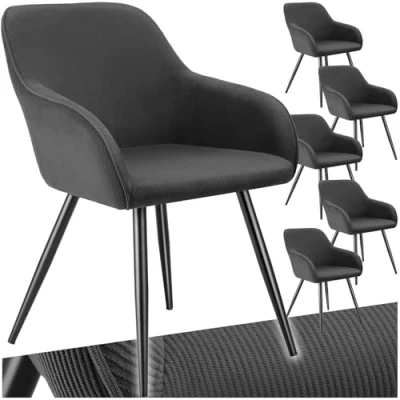 Image de TECTAKE Chaise Marilyn, aspect corde, rembourrée