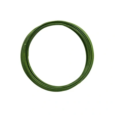 Image de Vaessen Creative Fil Aluminium Vert Foncé 10 m x 2 mm Souple pour Loisirs Créatifs, Perlage et Bijoux