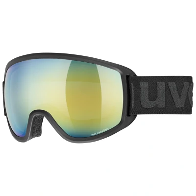 Image de uvex Topic Fm Sphere Masque de Ski pour Hommes et Femmes Anti Buée Sans Distorsion Black Matt/Orange Blue One Size