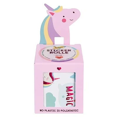 Image de folia Licorne 27102 Rouleau Unicorn, Set 352, 4 m de Long avec différents Motifs Autocollants, 27102, Multicolore