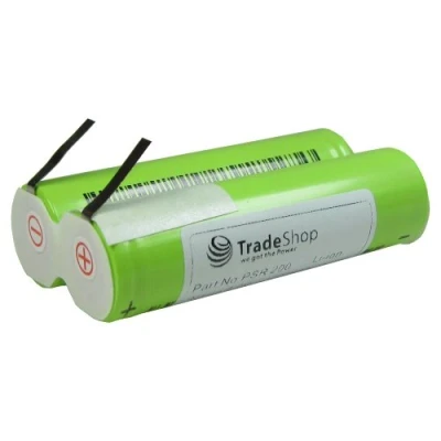 Image de Trade Shop Batterie Li ion haute performance 7,2 V/7,4 V/2200 mAh pour ponceuse Bosch Prio, multifonction PSR200 PSR 200 7.2 LI, remplace BST200 BST