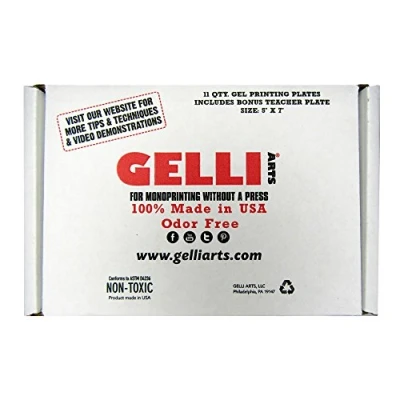 Image de Gelli Arts GL862622000321 Class Pack Plaque d&#039;impression 12,7 x 17,8 cm, 11 pièces
