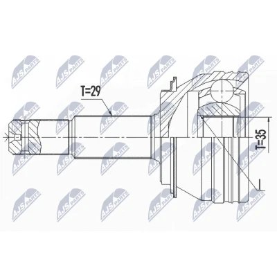 Image de Jeu de joints, arbre transmission NTY NPZ NS 096