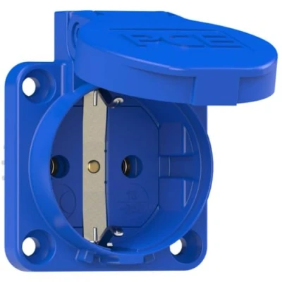 Image de Prise de courant semi encastrée PCE 105 0bw IP44 bleu