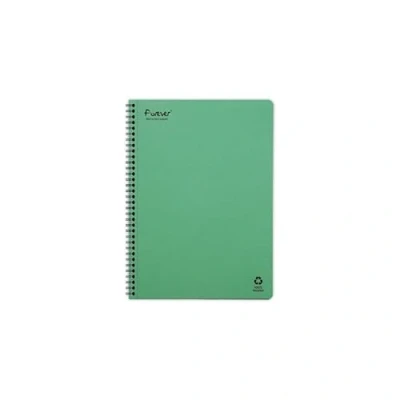 Image de Forever 68402C Un Cahier à Spirale 100% Recyclé (une Marque de Clairefontaine) A4 21x29,7 cm 120 Pages Détachables Petits Carreaux Papier Blanc 90 g Couverture Carte Recyclée