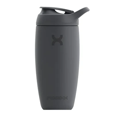 Image de Promixx PURSUIT Shaker à protéines nouvelle édition Bouteille de mélange isolée en acier inoxydable Facile nettoyer et durable, 550, Gris Graphite