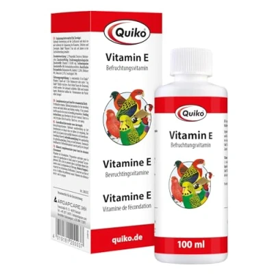 Image de Quiko Vitamine E 100ml liquide de fécondation pour oiseaux d&#039;ornement, pigeons voyageurs &amp; poules Soutient l&#039;élevage favorise d&#039;excellents résultats reproduction